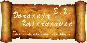 Doroteja Kastratović vizit kartica